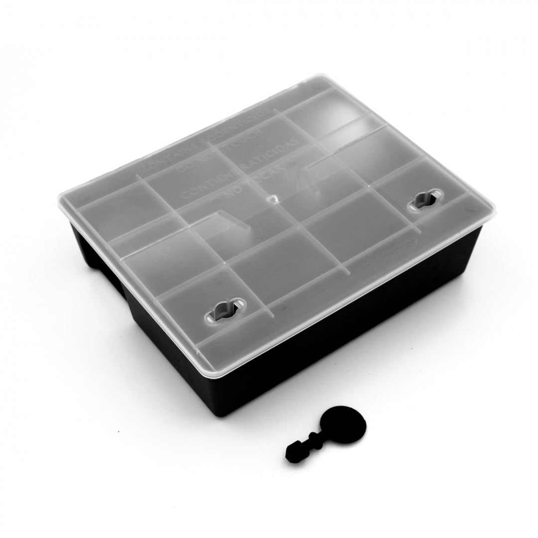 Compact bait box for rats and mice, with transparent lid, 15 pcs.