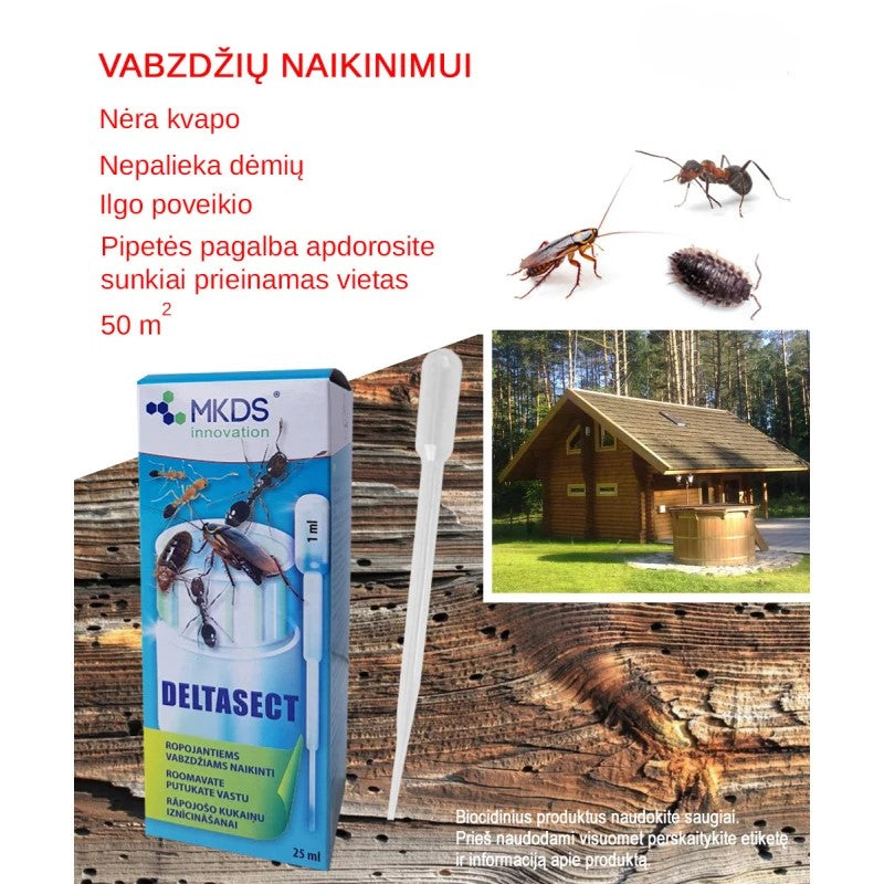 DELTASECT BIOCIDAS-INSEKTICIDAS, 25 ML -  Ropojantiems Vabzdžiams Naikinti Patalpose