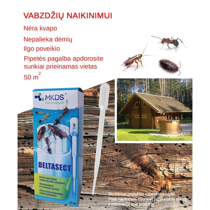 DELTASECT BIOCIDAS-INSEKTICIDAS, 25 ML -  Ropojantiems Vabzdžiams Naikinti Patalpose