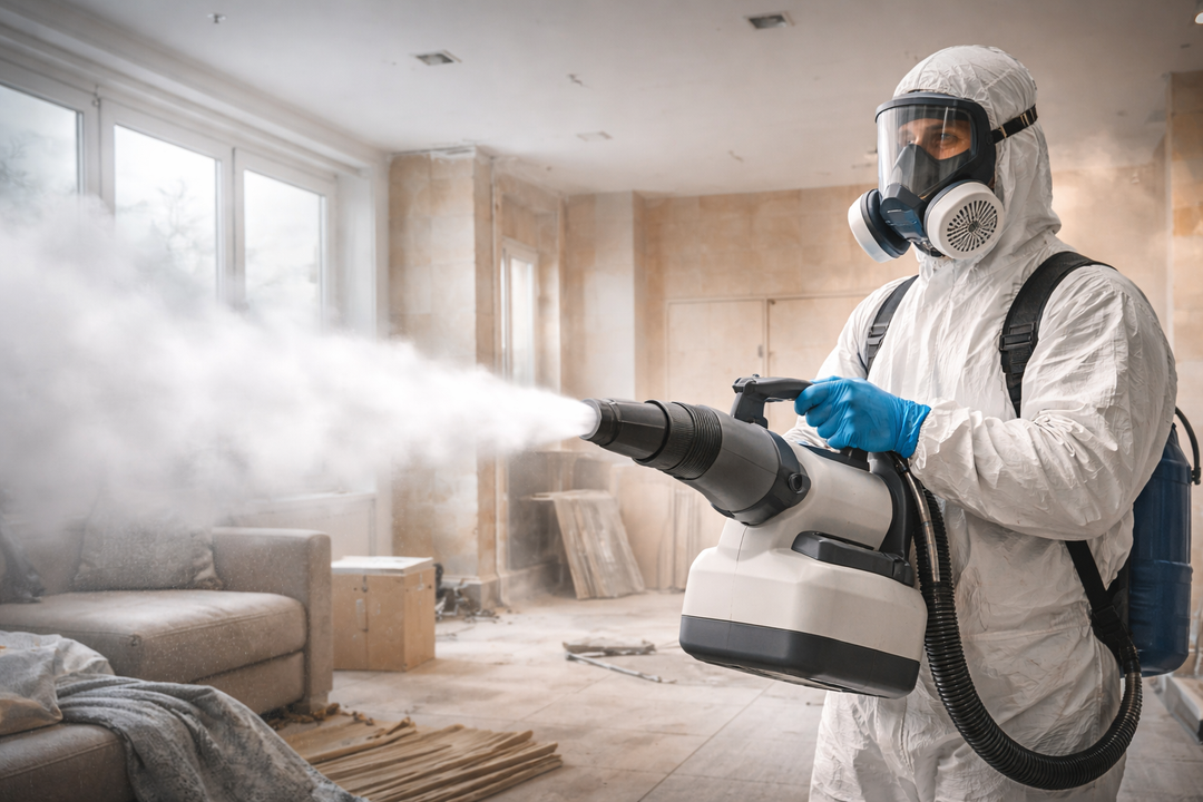 Kada būtinas profesionalus paviršių dezinfekavimas po remonto ar renovacijos darbų