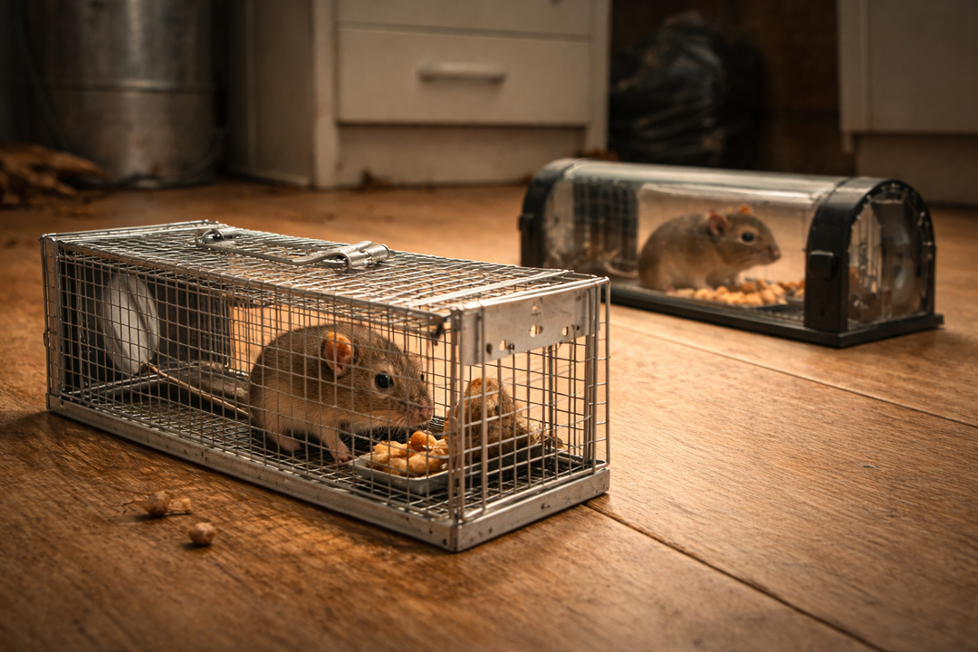 Gyvos gaudyklės ir narvai graužikams: kada jos veiksmingos ir ką būtina žinoti