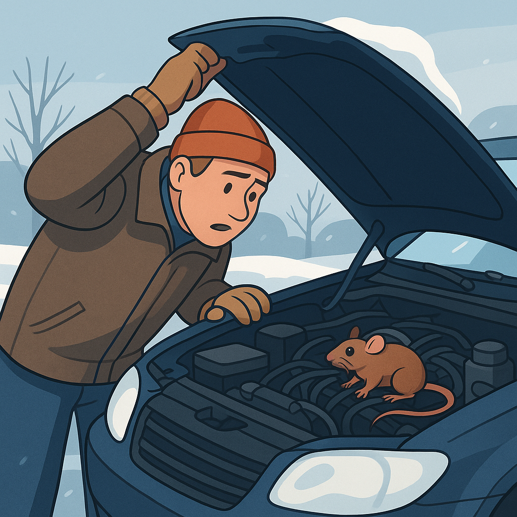 Kodėl pelės persikelia į automobilius žiemą ir kaip jų išvengti