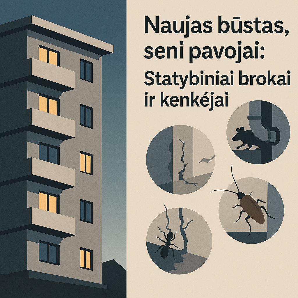 Naujas būstas, seni pavojai: kaip statybiniai brokai atveria kelią kenkėjams