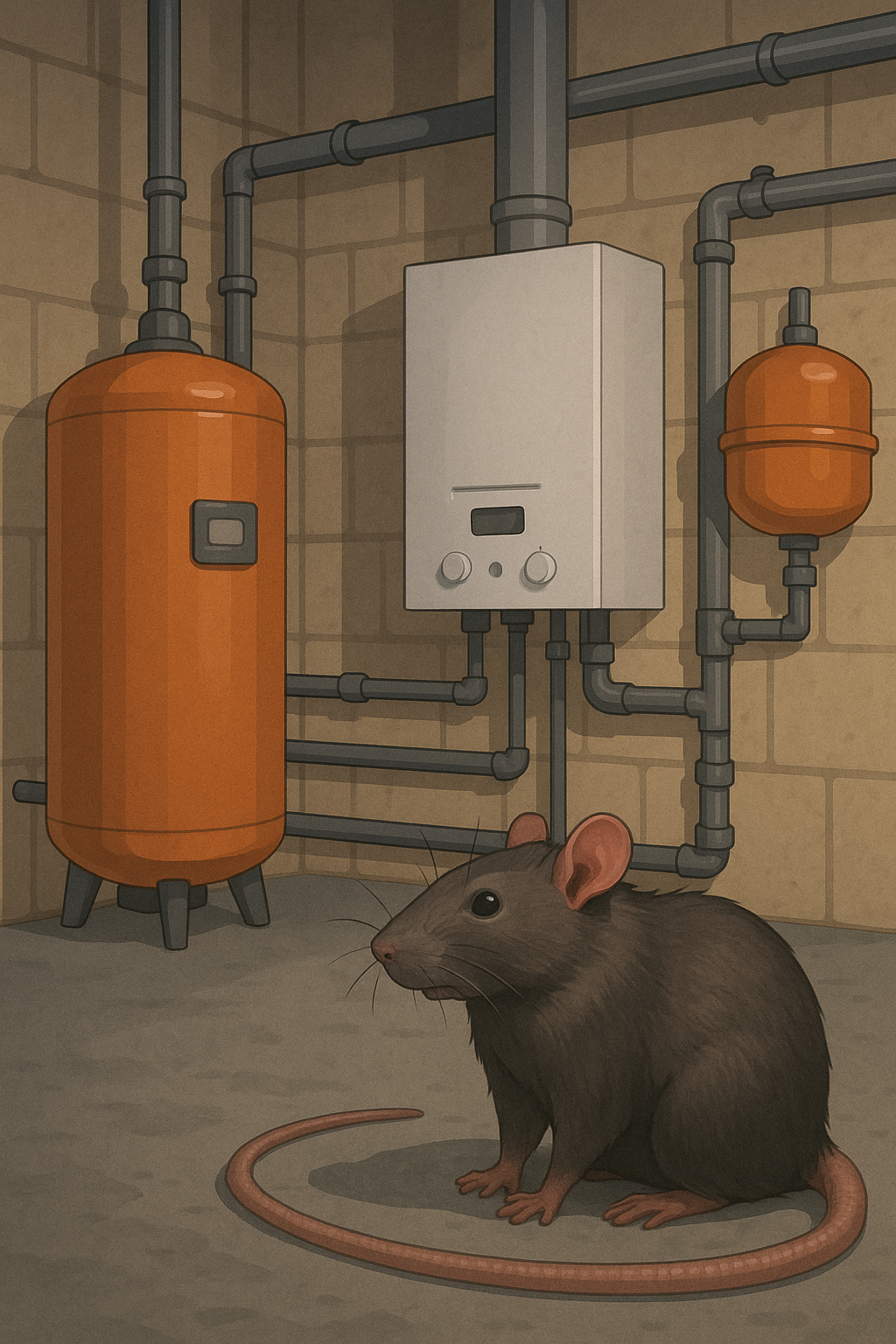 Kodėl žiurkės žiemą persikelia į šilumos mazgus ir katilines: pavojai ir sprendimai