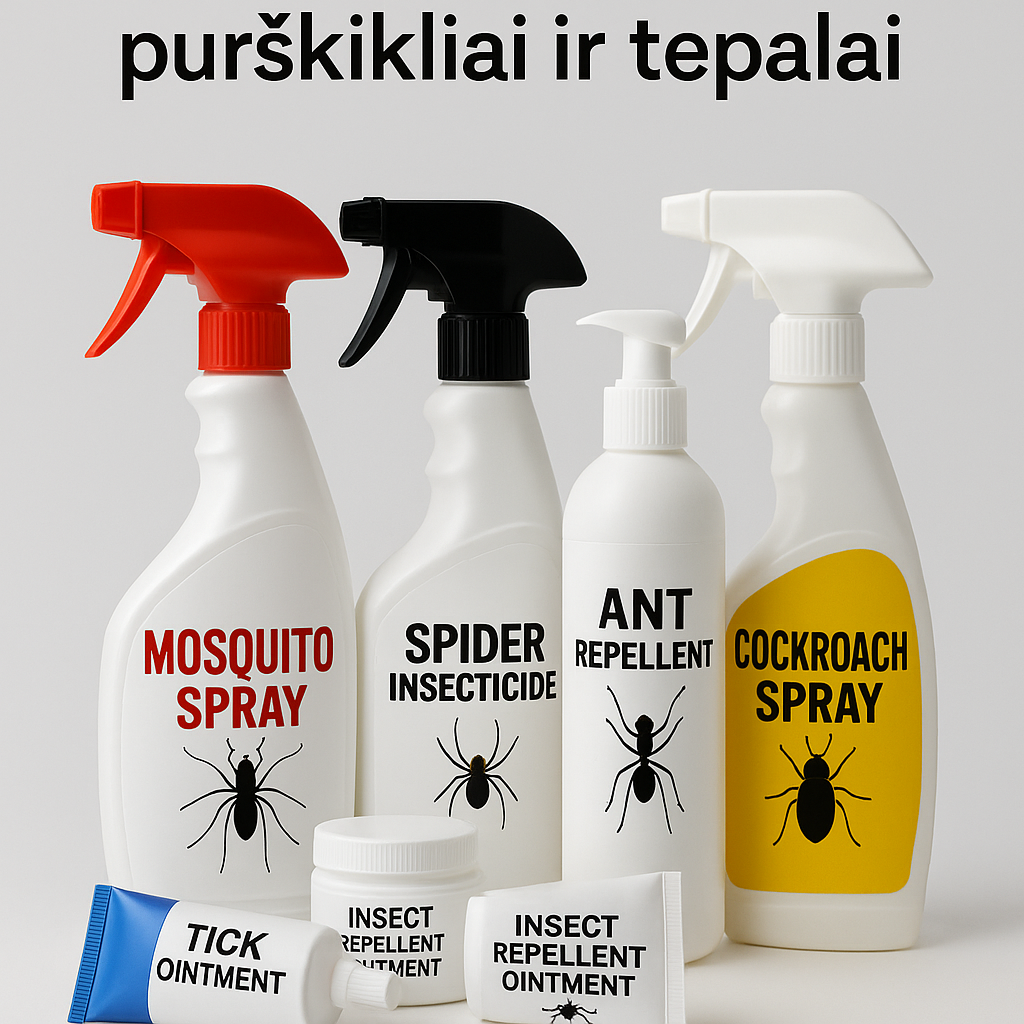 Kenkejų kontrolė: purškikliai ir tepalai