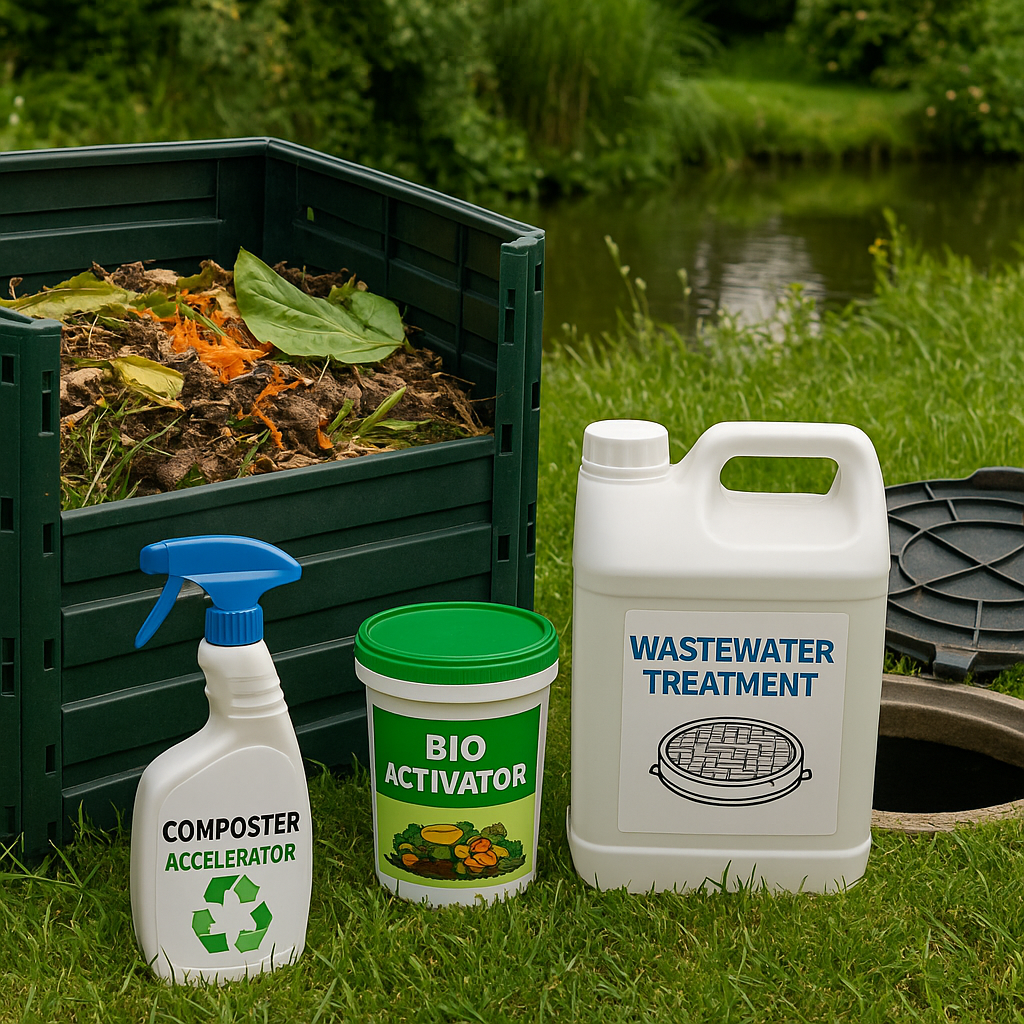 Kompostavimo ir nuotekų priemonės