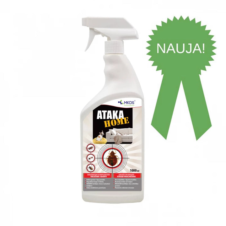 ATAKA HOME INSEKTICIDAS VABZDŽIŲ NAIKINIMUI KILIMUOSE, ČIUŽINIUOSE, 1L