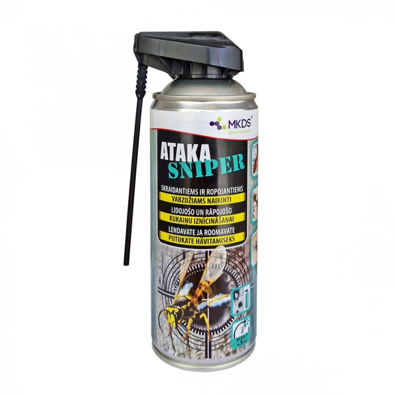 ATAKA SNIPER INSEKTICIDAS SKRAIDANTIEMS IR ROPOJANTIEMS VABZDŽIAMS, 400 ML