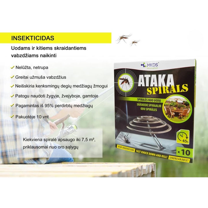 ATAKA SPIRALS INSEKTICIDAS NUO UODŲ, 10 VNT