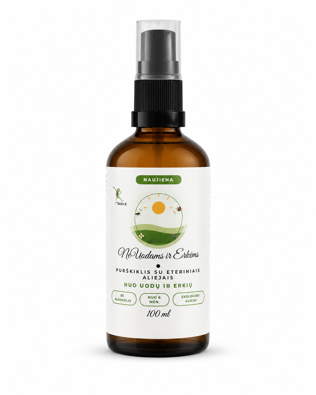NeUodams ir Erkėms purškiklis su eteriniais aliejais, 100 ml