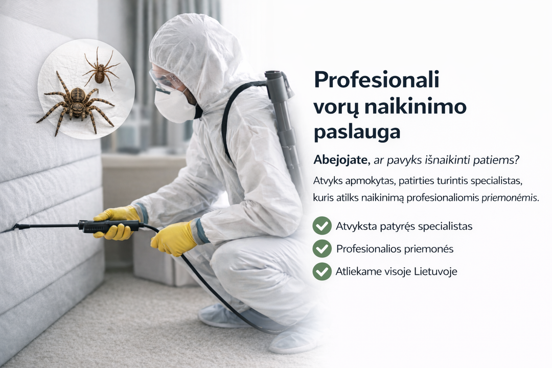 Profesionali vorų naikinimo paslauga