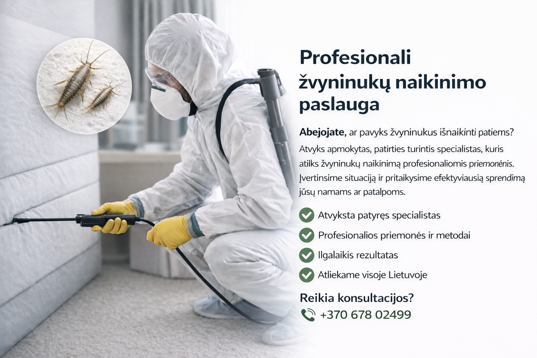 Profesionali žvyninukų naikinimo paslauga