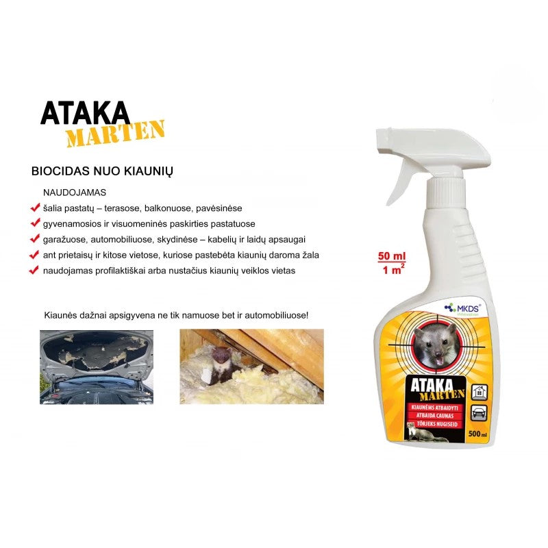 ATAKA MARTEN REPELENTAS NUO KIAUNIŲ, 500 ML