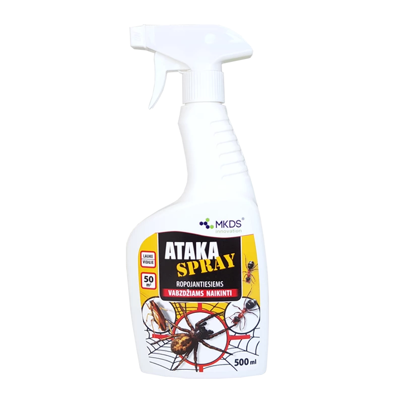 ATAKA SPRAY INSEKTICIDAS ROPOJANTIEMS VABZDŽIAMS NAIKINTI, 500 ML
