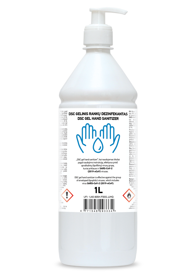 Gelinis rankų dezinfekantas 1 litras (Lonza Cologne GmbH)